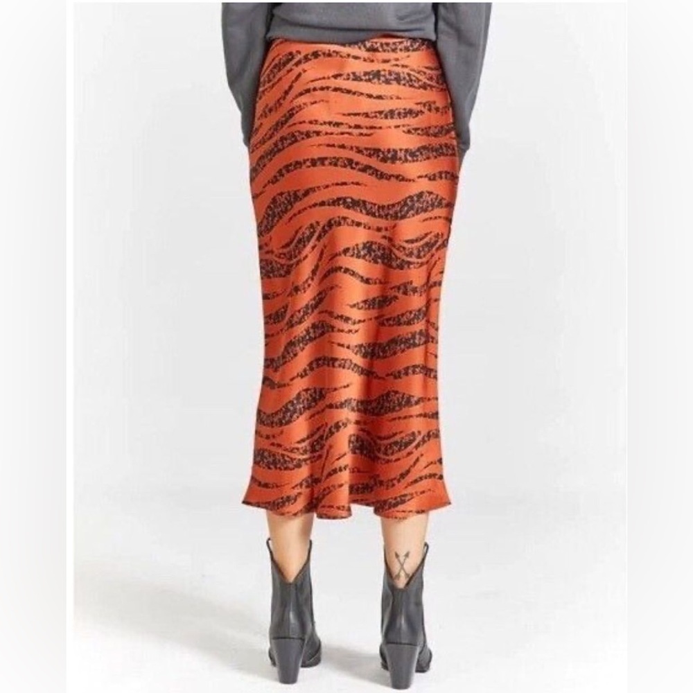 ANINE BING Bar Silk Zebra Skirt Size S - Picture 3 of 7